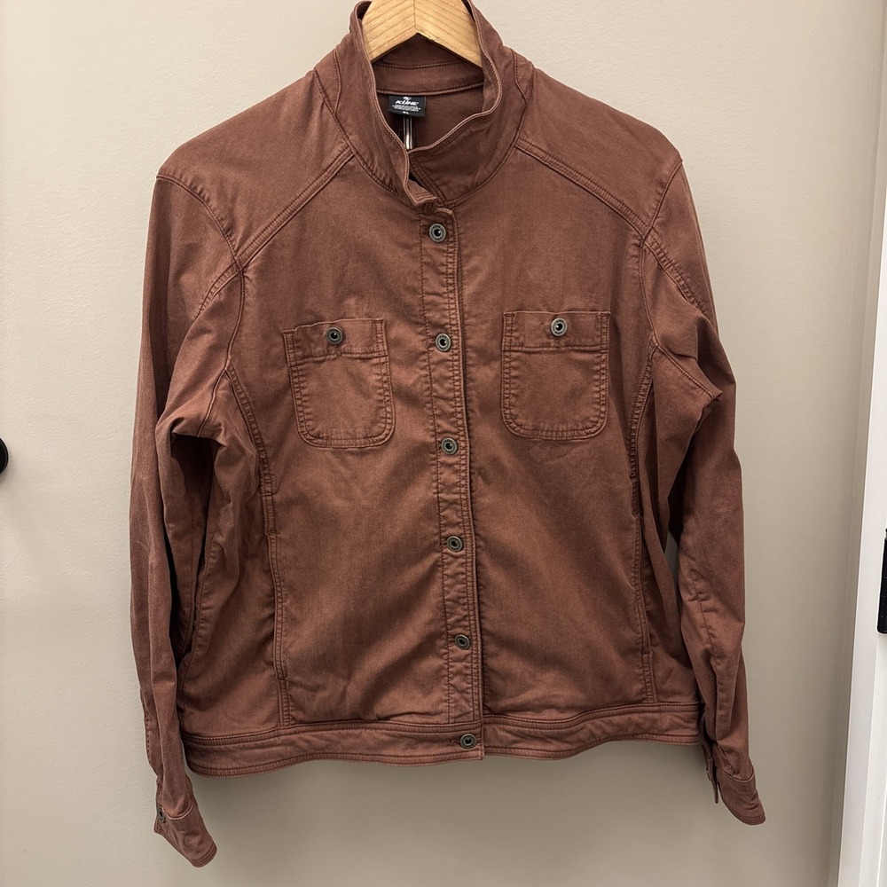 Kuhl Kultivatr Jacket Women's Sz XL Brown Utility Chore Stretch Twill
